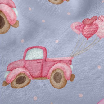 Romantic Hearts Balloon Car Minky