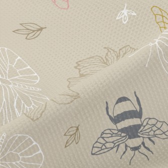 Bees And Butterflies Piqué