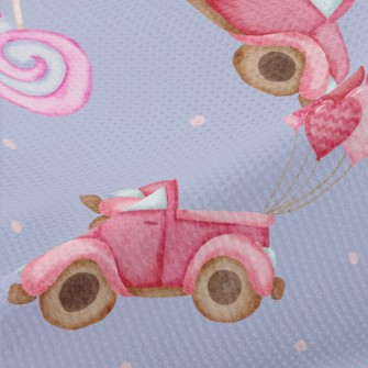 Romantic Hearts Balloon Car Piqué