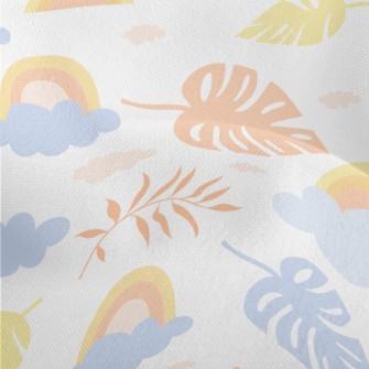 Rainbow And Palm Trees Lightweight Performance Linen