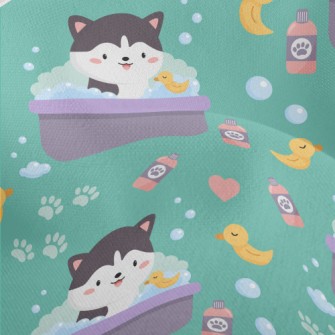 Puppy Who Loves Bathing Lightweight Performance Linen