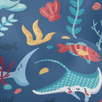 Lively Marine Life Lightweight Performance Linen