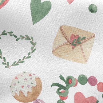 Christmas Decorations Jersey Backed Fleece