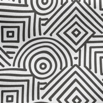 Geometric Maze Jersey Backed Fleece