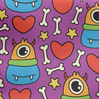 Cute One-eyed Monster Jersey Backed Fleece