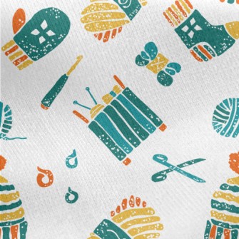 Finished Knitted Hat Jersey Backed Fleece