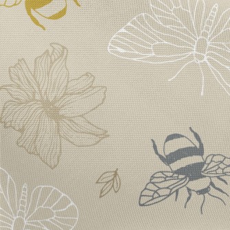 Bees And Butterflies Pongee