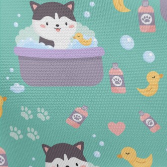 Puppy Who Loves Bathing Pongee