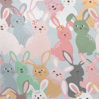 Playful Bunny Pongee