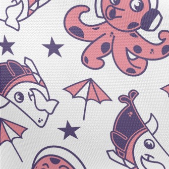 Funny Shark Octopus Pongee