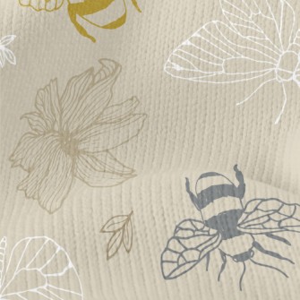 Bees And Butterflies Stretch Jersey