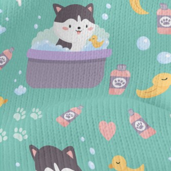 Puppy Who Loves Bathing Stretch Jersey