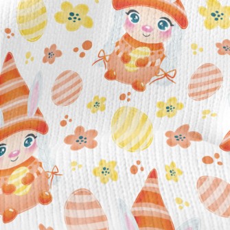 Easter Eggs And Rabbit Elf Stretch Jersey