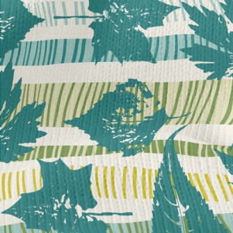 Artistic Arrangement Of Leaves Stretch Jersey