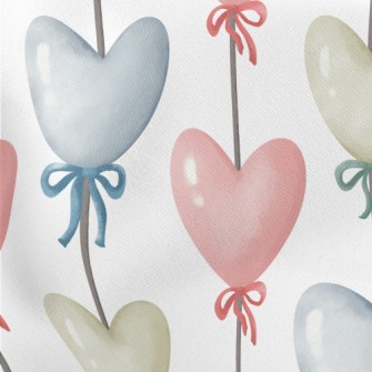A String Of Hearts Lightweight Cotton Poplin
