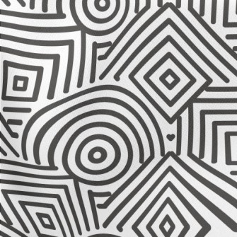 Geometric Maze Lightweight Cotton Poplin