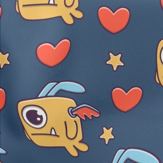 One-eyed Monster With Rabbit E Lightweight Cotton Poplin
