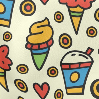 Delicious Ice Cream Lightweight Cotton Poplin