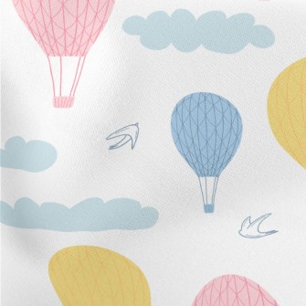 Flying Hot Air Balloon Lightweight Cotton Poplin