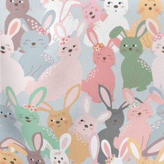Playful Bunny Lightweight Cotton Poplin