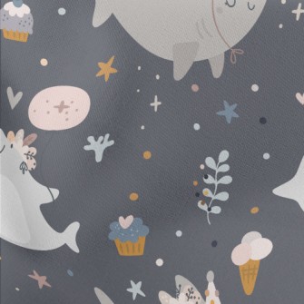 Good Night Shark Lightweight Cotton Poplin