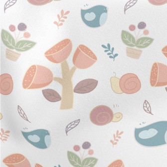 Snail And Bird Lightweight Cotton Poplin