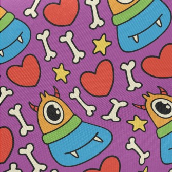 Cute One-eyed Monster Midweight Cotton Poplin