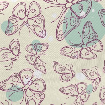 Elegant Butterfly Midweight Cotton Poplin