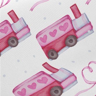 Ribbon Love Train Midweight Cotton Poplin