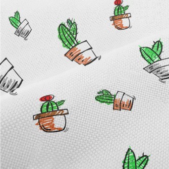 Succulent Cactus Potted Plants Performance Linen