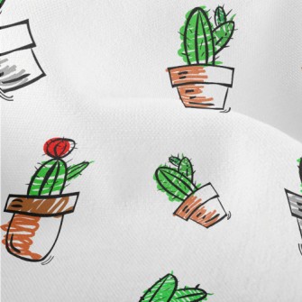 Succulent Cactus Potted Plants Lightweight Performance Linen