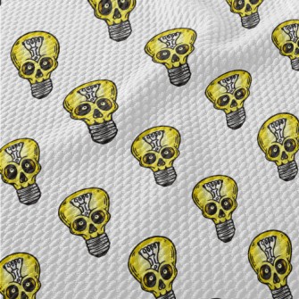 Skull Face Light Bulb Birdseye Piqué