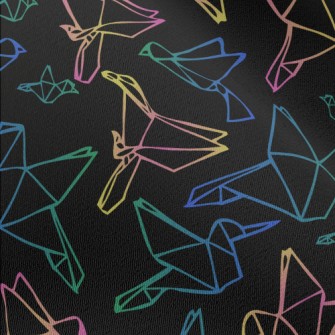 Gradient Line Paper Crane Chiffon