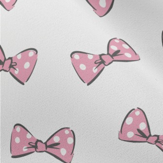 Pink Polka Dot Bow Chiffon