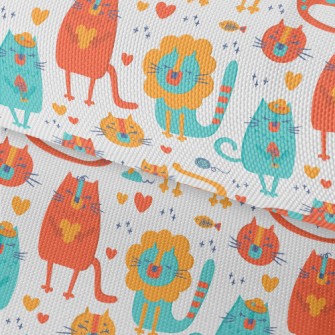 Bright Color Cat Waterproof Oxford