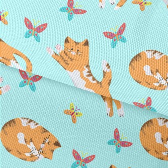 Catching Butterflies Kitten Waterproof Oxford
