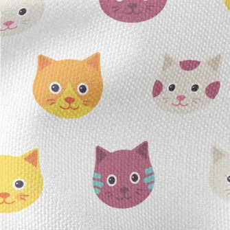 Cute Big Head Cat Waterproof Canvas