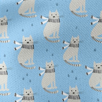 Handsome Scarf Gray Cat Waterproof Canvas