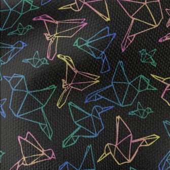 Gradient Line Paper Crane Waterproof Canvas