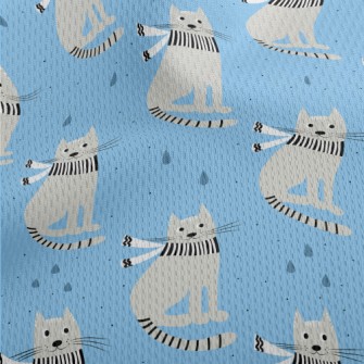 Handsome Scarf Gray Cat Athletic Mesh Flat Back