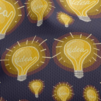 Glowing Shiny Light Bulb Athletic Mesh Flat Back