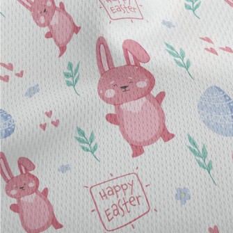 Easter Egg Bunny Athletic Mesh Flat Back