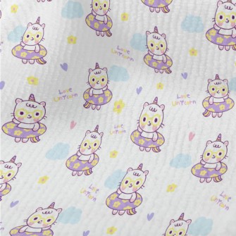 Unicorn Swimming Ring Cat Terry