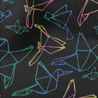 Gradient Line Paper Crane Terry