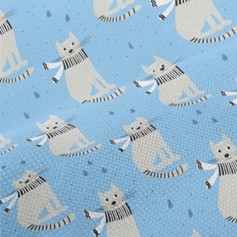 Handsome Scarf Gray Cat Performance Linen