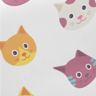 Cute Big Head Cat Twill