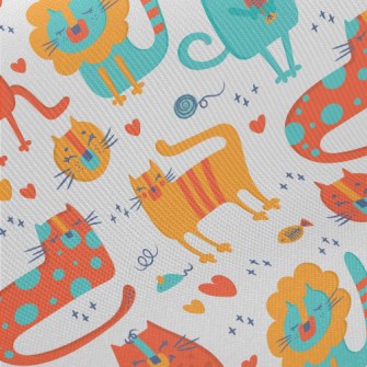 Bright Color Cat Twill