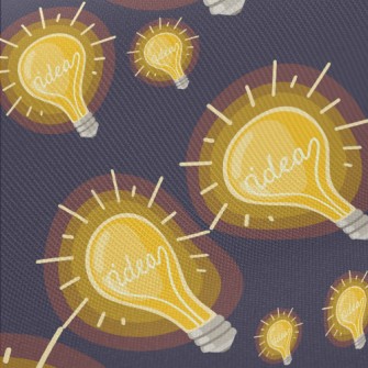 Glowing Shiny Light Bulb Twill