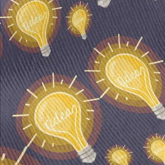 Glowing Shiny Light Bulb Standard Corduroy