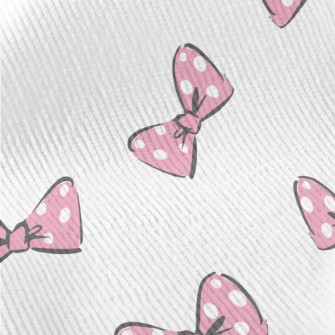 Pink Polka Dot Bow Standard Corduroy
